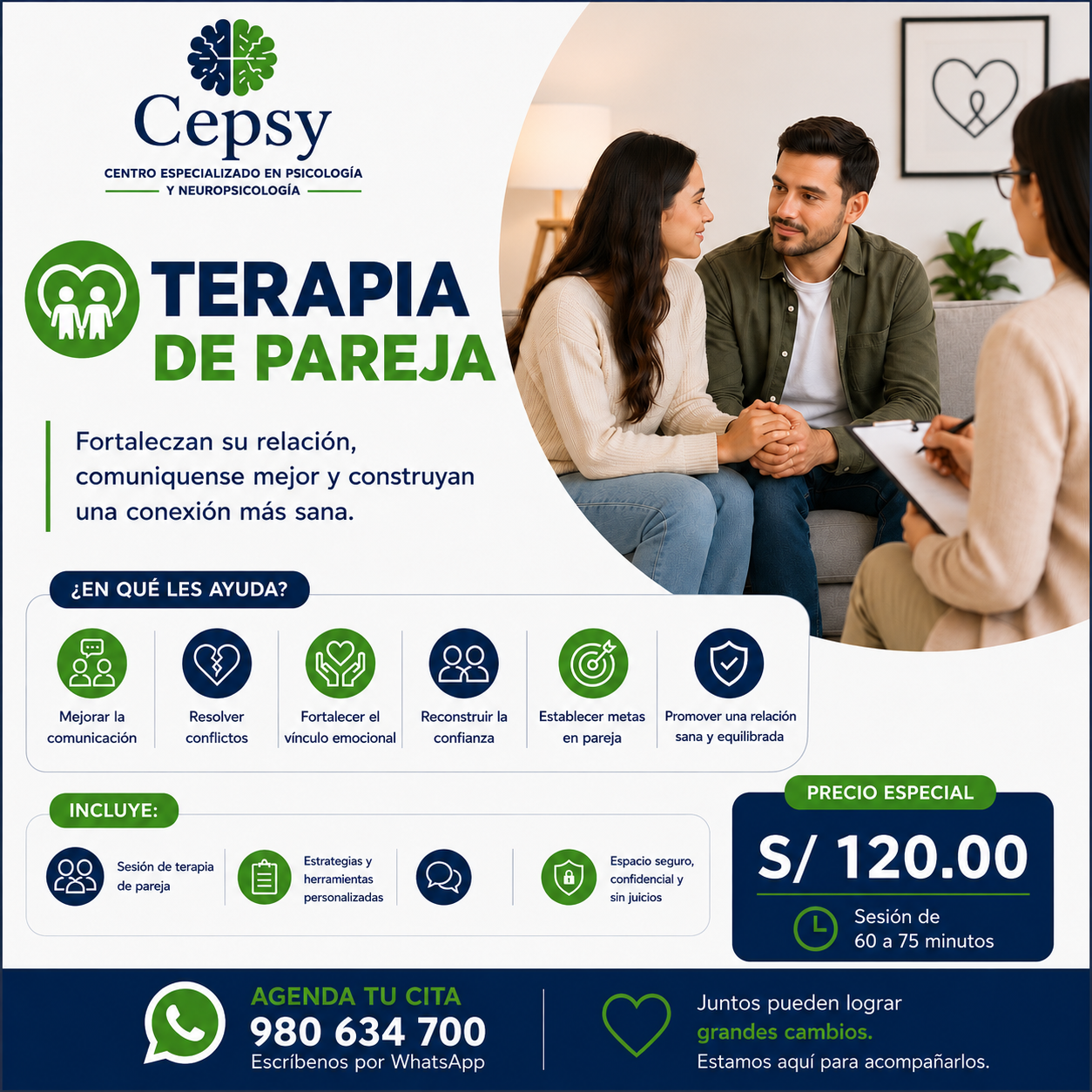 Pieza gráfica de Terapia de Pareja de CEPSY.