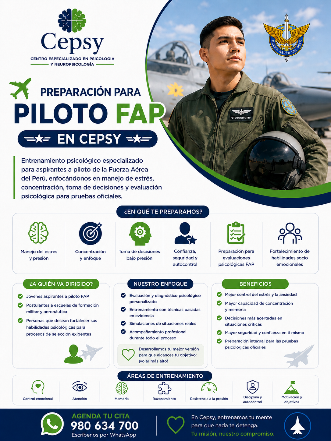 Pieza gráfica de preparación para Piloto FAP en CEPSY.